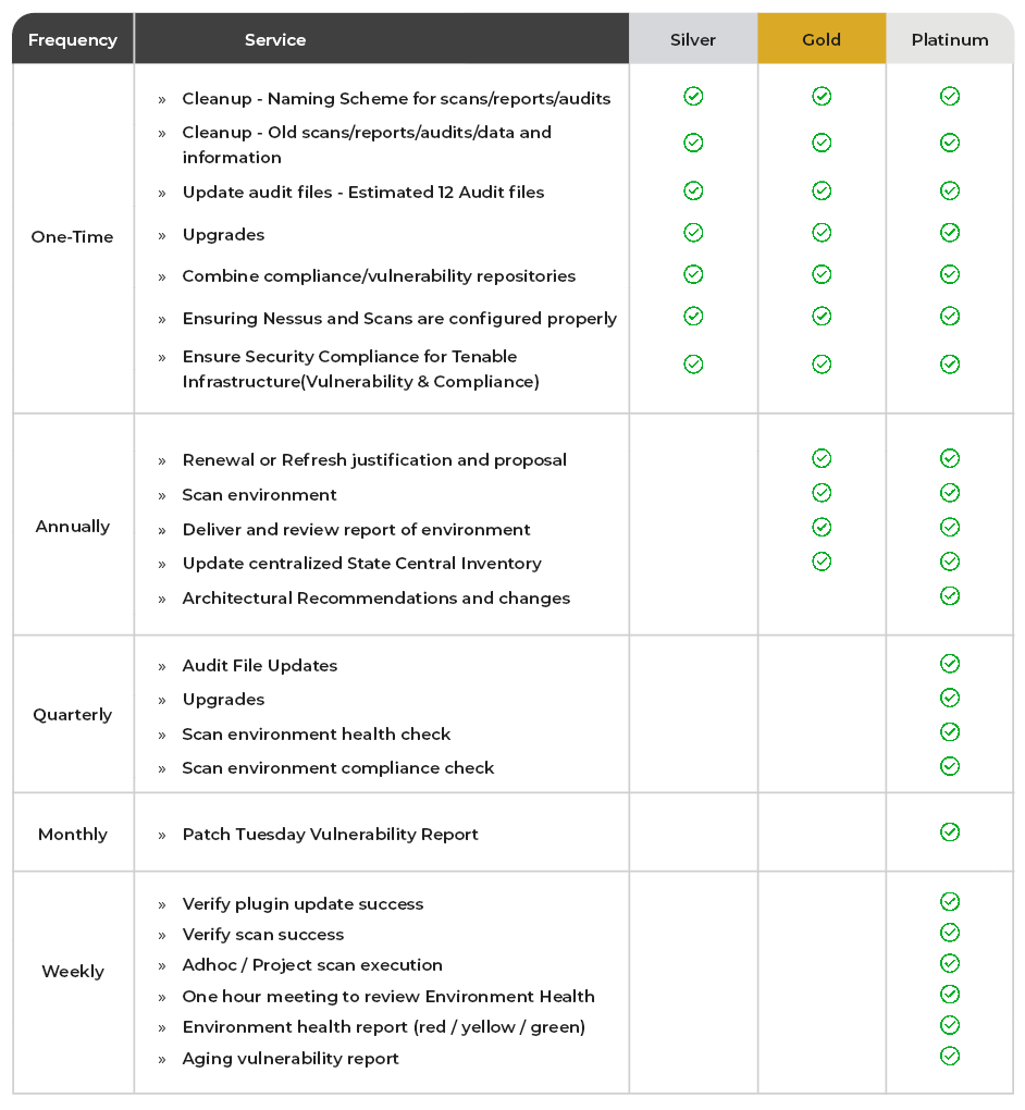 vulnerability management service plans